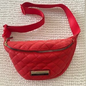 Andrew Marc New York Red Quilted Crossbody Bag